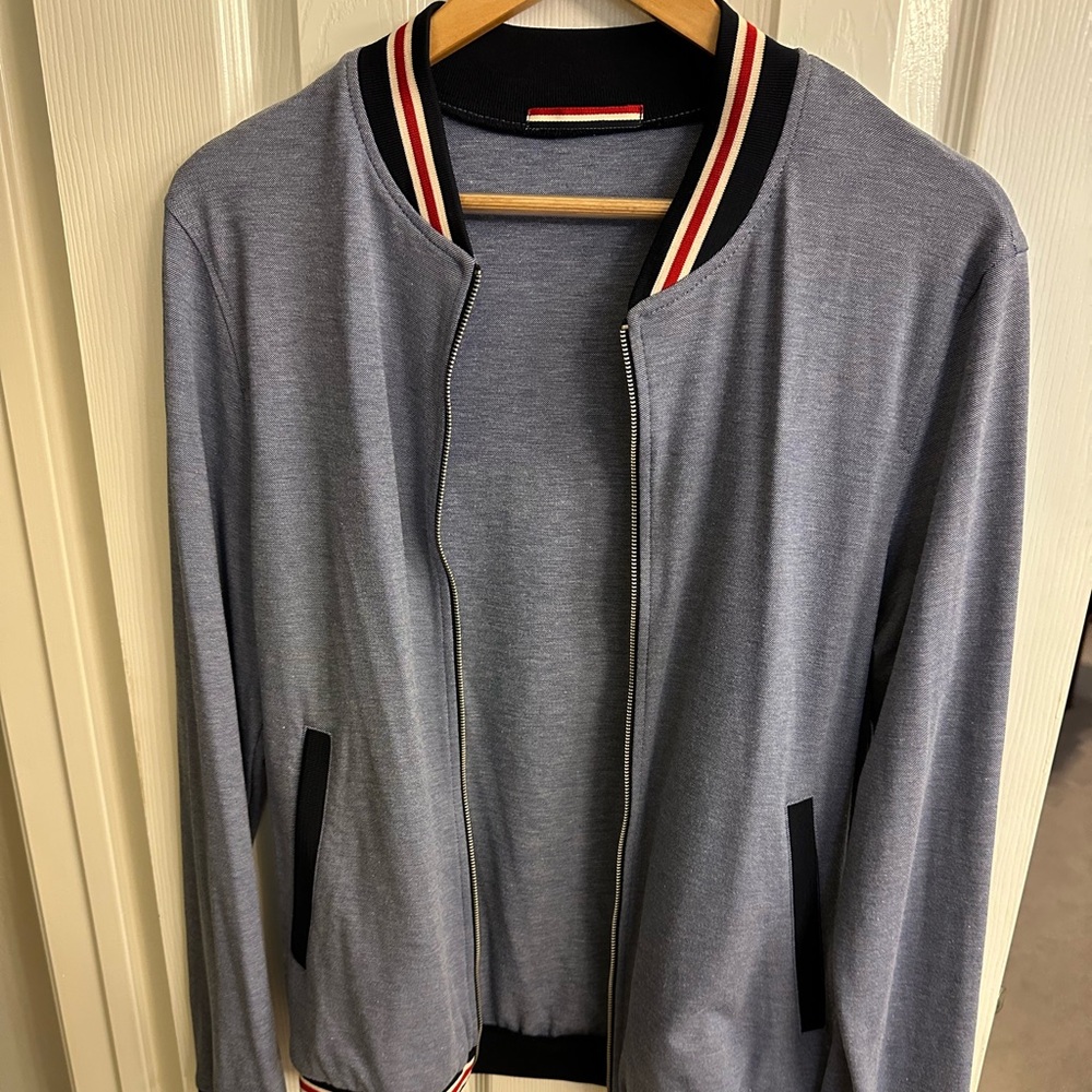 Men’s Zara lightweight jacket.  Light Blue.  Size Medium